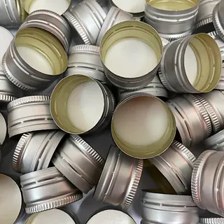 Anodised silver aluminium ROPP caps manufactured by GSR Metal Caps, 20 mm range